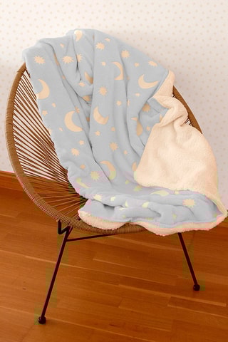Couverture fluorescente Stars - Bleu - 110 x 140 cm