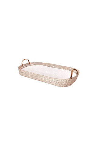 Panier à langer Mota - Rose et blanc - 47 x 80 x 11 cm  - Dès la naissance