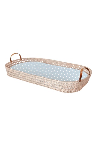 Panier à langer Chloé - Beige et bleu - 47 x 80 x 11 cm  - Dès la naissance