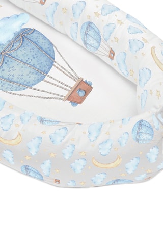 Couffin multifonctions Airballon - Blanc et bleu - 48 x 90 cm