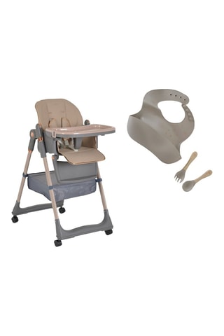 Chaise haute évolutive à roulettes - Dès 6 mois - Jusqu’à 15 kg