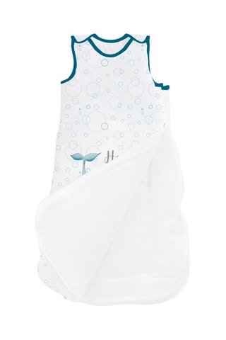 Gigoteuse Happy Whale - Blanc et bleu - 90 cm