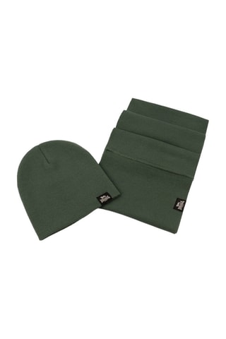 Sjaal en Handschoenen Leafield  Olijfgroen