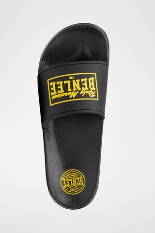 Badslippers Slappy - Zwart en Geel
