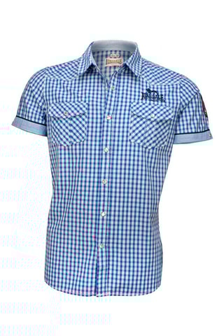 Overhemd Slim Fit Model Wit en Blauw