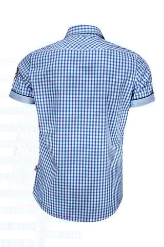 Overhemd Slim Fit Model Wit en Blauw