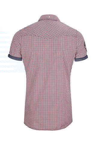 Overhemd Slim Fit Model Marineblauw en Rood