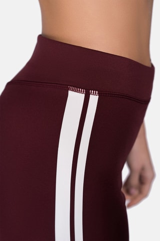 Legging Bordeauxrood en Wit