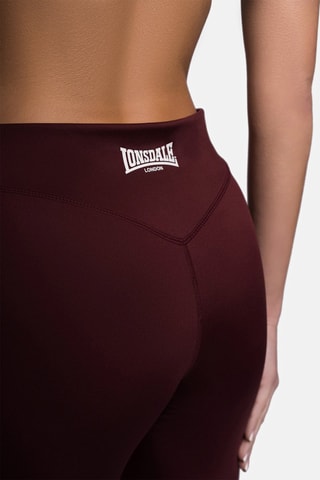 Legging Bordeauxrood en Wit