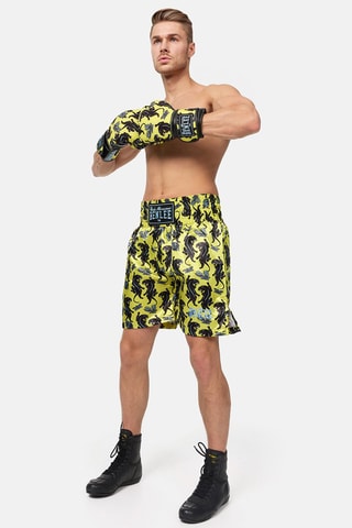 Boksshort Panther Boxing Geel en Zwart - Benlee
