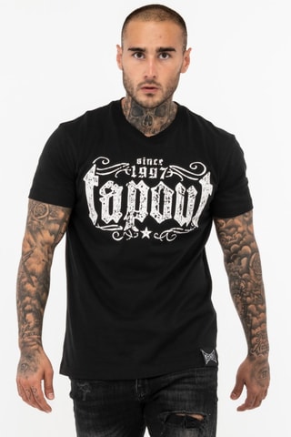 T-shirt regular Crashed - Zwart