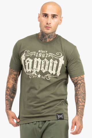 T-shirt Regular Crashed - Groen