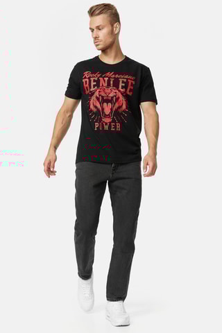 T-shirt Tiger Power Zwart en Rood - Benlee