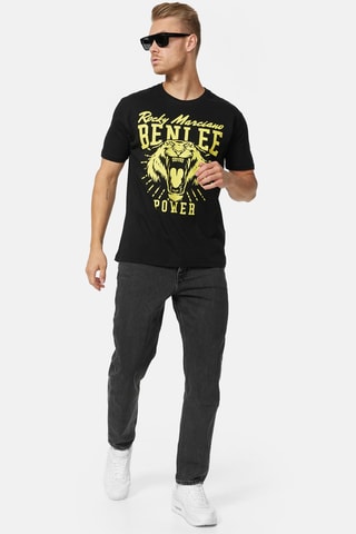 T-shirt Tiger Power Zwart en Geel - Benlee