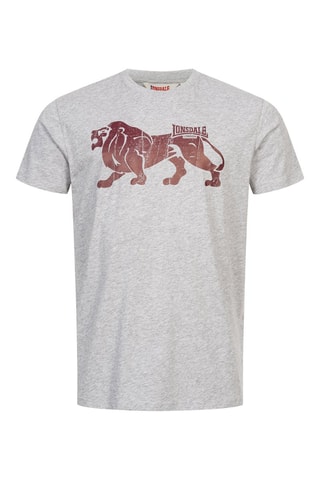 t-shirt Endmoor Lonsdale - Gris chiné et bordeaux