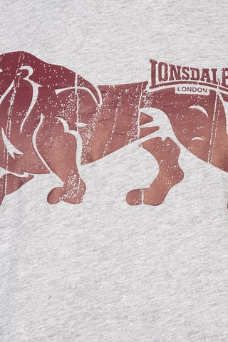 t-shirt Endmoor Lonsdale - Gris chiné et bordeaux