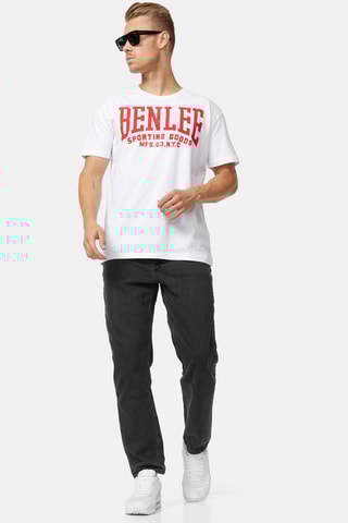 T-shirt Turney Wit en Rood- Benlee