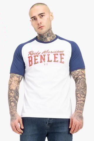 T-shirt Everet - Wit en Blauw - Benlee