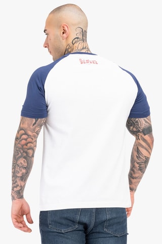 T-shirt Everet - Wit en Blauw - Benlee