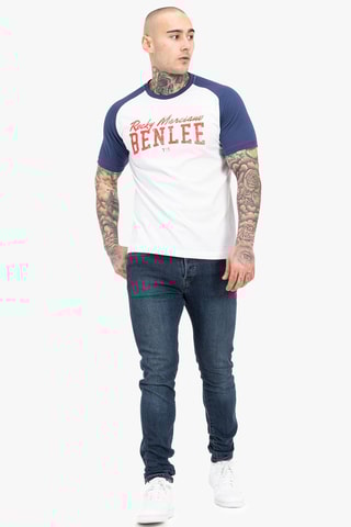 T-shirt Everet - Wit en Blauw - Benlee