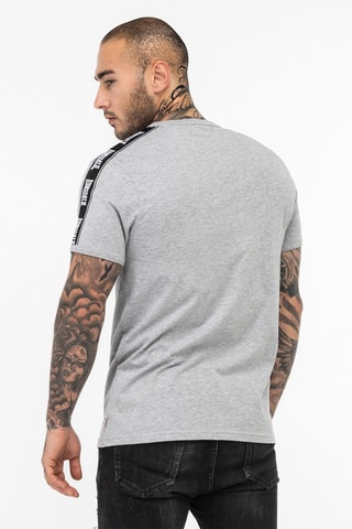 T-shirt Stour - Lichtgrijs en Zwart