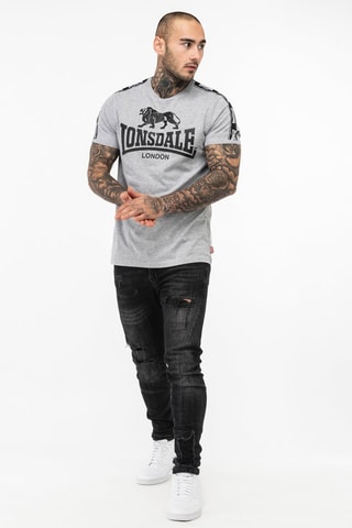 T-shirt Stour - Lichtgrijs en Zwart