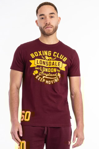 T-shirt Gruting - Bordeauxrood en Geel