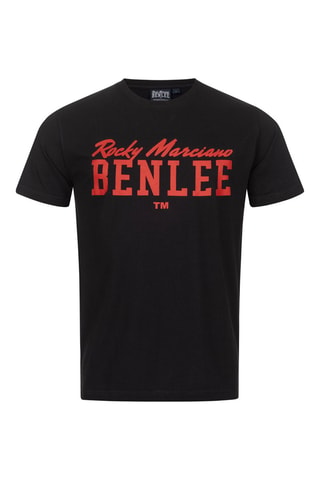 T-shirt Donley Zwart en Rood - Benlee