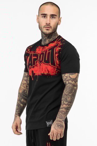 T-shirt regular Splashed - Zwart