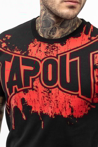 T-shirt regular Splashed - Zwart