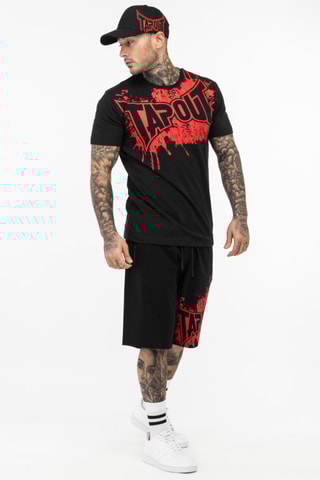 T-shirt regular Splashed - Zwart