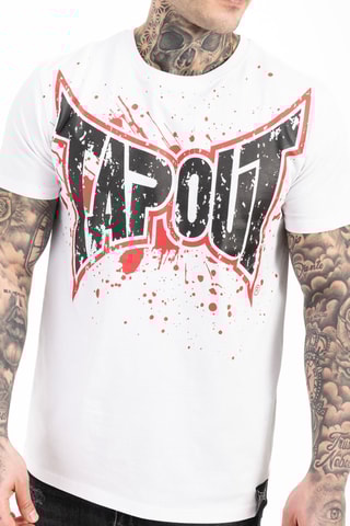 T-shirt regular Splashing - Wit