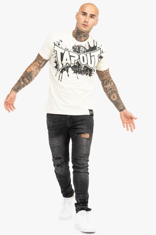 T-shirt regular Splashed - Wit