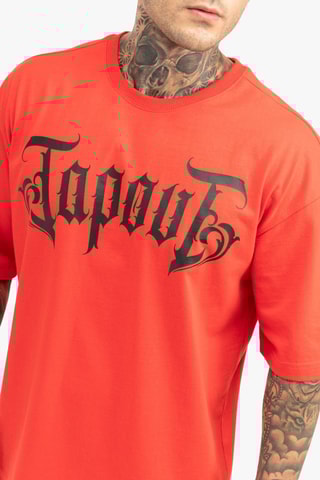 T-shirt Oversized Simply Believe - Rood