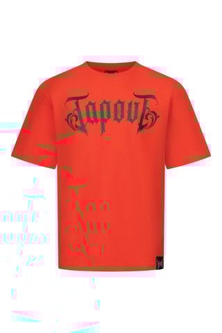 T-shirt Oversized Simply Believe - Rood