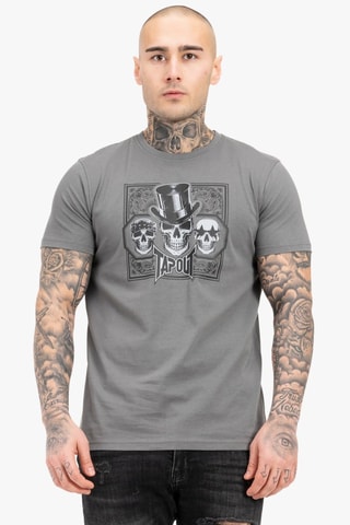 T-shirt regular Skull Tee - Grijs