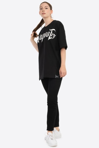 T-shirt Oversized Simply Believe - Zwart