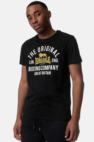 T-shirt Regular Fit Cloghfin Zwart - Lonsdale