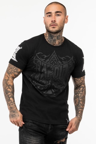 T-shirt Regular Ace of spades - Zwart