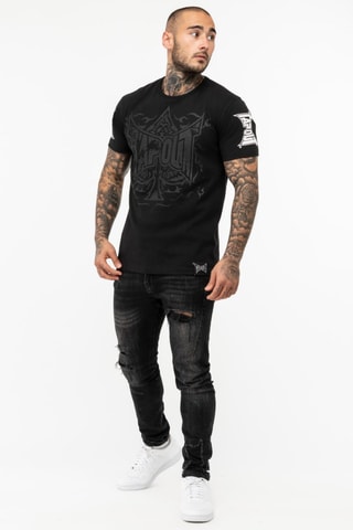 T-shirt Regular Ace of spades - Zwart