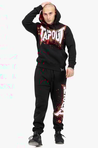Regular Sweater met Capuchon Splashing Hoodie - Zwart
