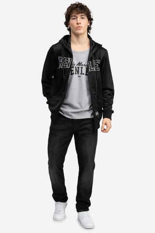 Sweater regular met capuchon - Zwart
