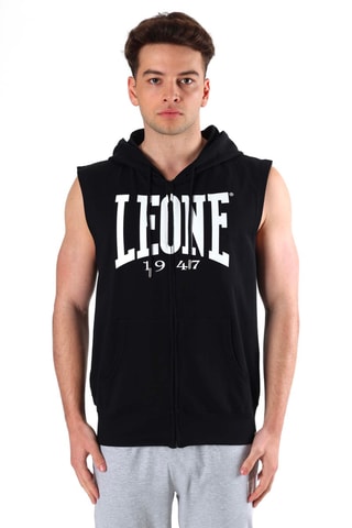 Mouwloze Sweater met Capuchon - Zwart