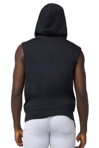 Mouwloze Sweater met Capuchon - Zwart