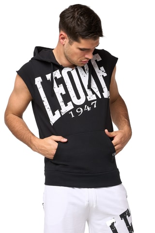Mouwloze Sweater met Capuchon - Zwart