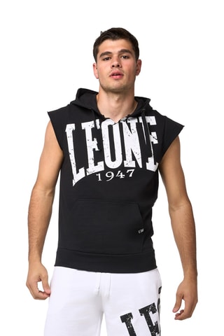 Mouwloze Sweater met Capuchon - Zwart