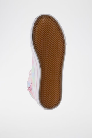 Hoge Sneakers Tie and Dye - Roze en Lichtgroen