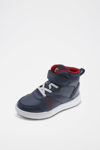 Hoge Leren Sneakers - Marineblauw
