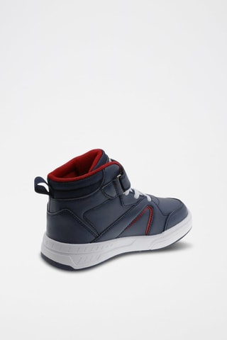 Hoge Leren Sneakers - Marineblauw