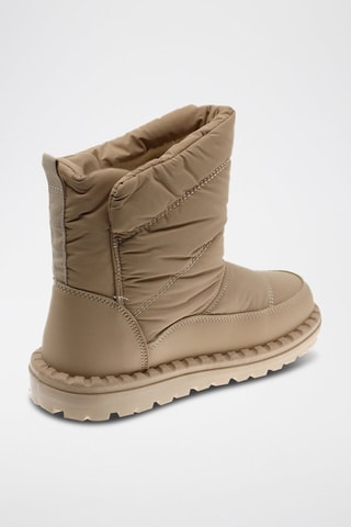 Gevoerde Enkellaarzen Beige
